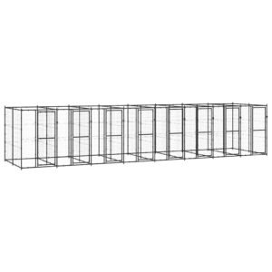 Kültéri acél kutyakennel 19,36 m²