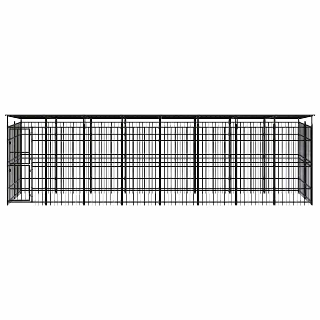Acél kültéri kutyakennel tetővel 14,75 m² - Image 2