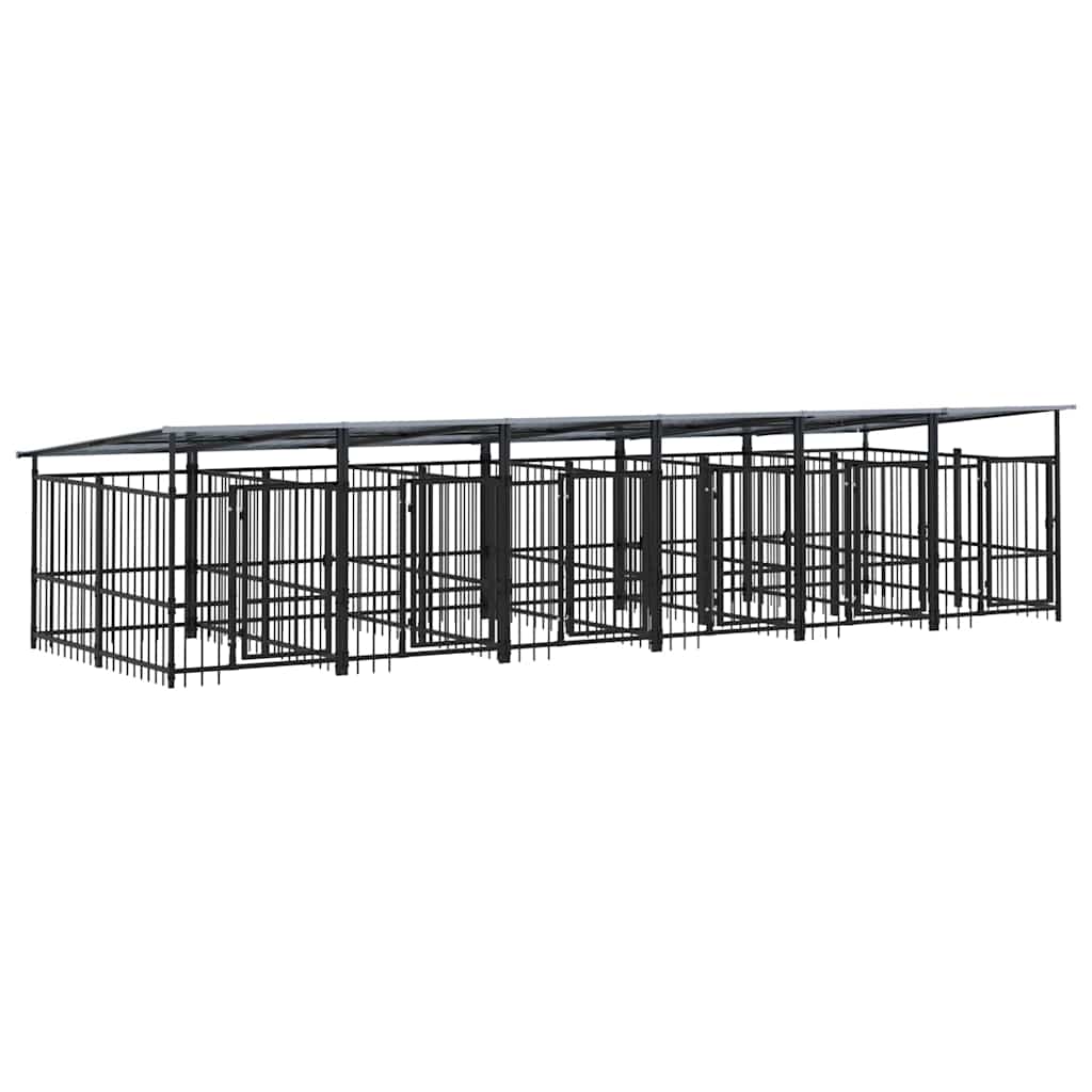 Acél kültéri kutyakennel tetővel 11,26 m² - Image 2