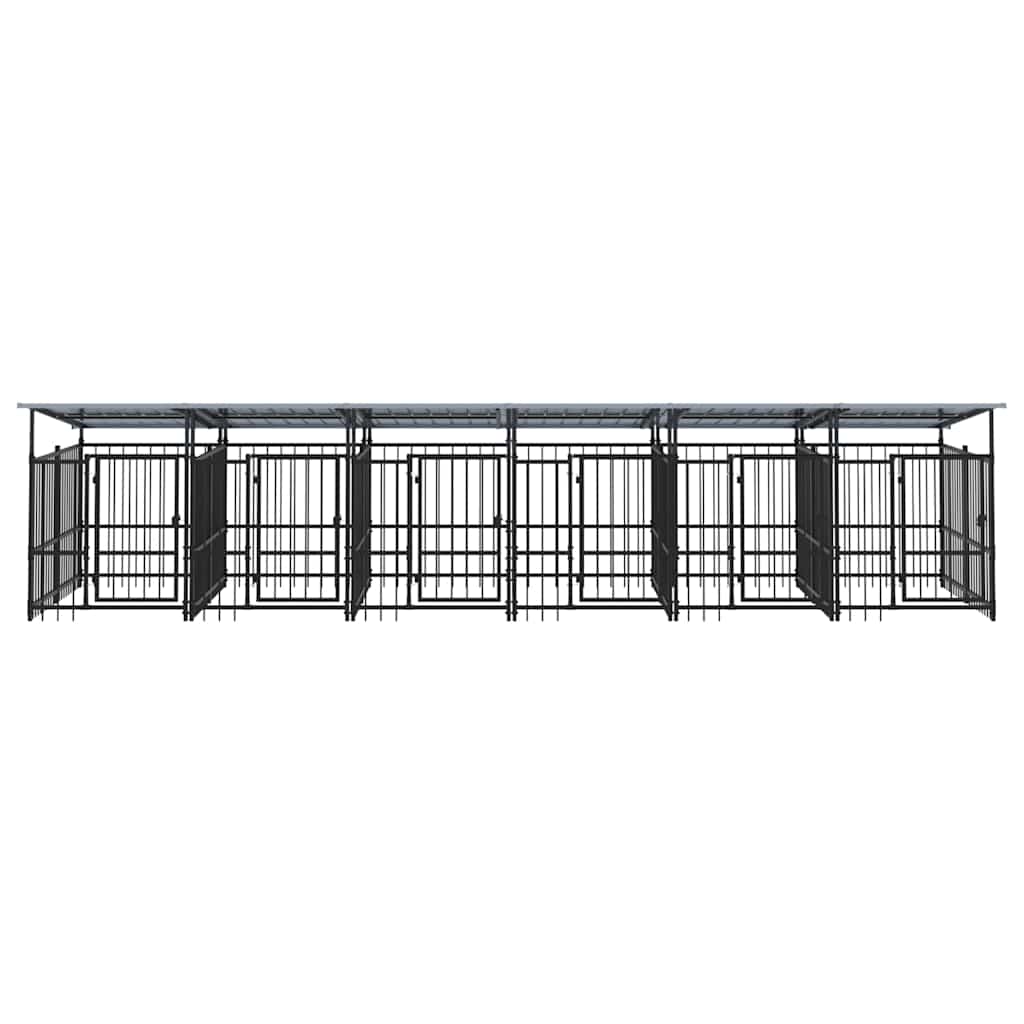 Acél kültéri kutyakennel tetővel 11,26 m² - Image 3