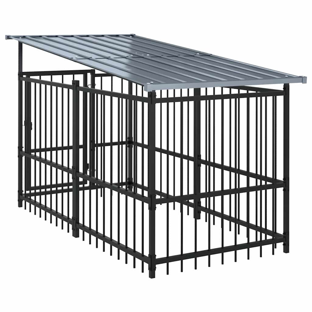 Acél kültéri kutyakennel tetővel 11,26 m² - Image 4