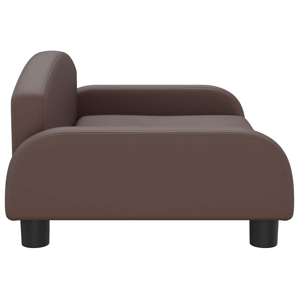 Barna műbőr kutyaágy 70 x 45 x 30 cm - Image 5