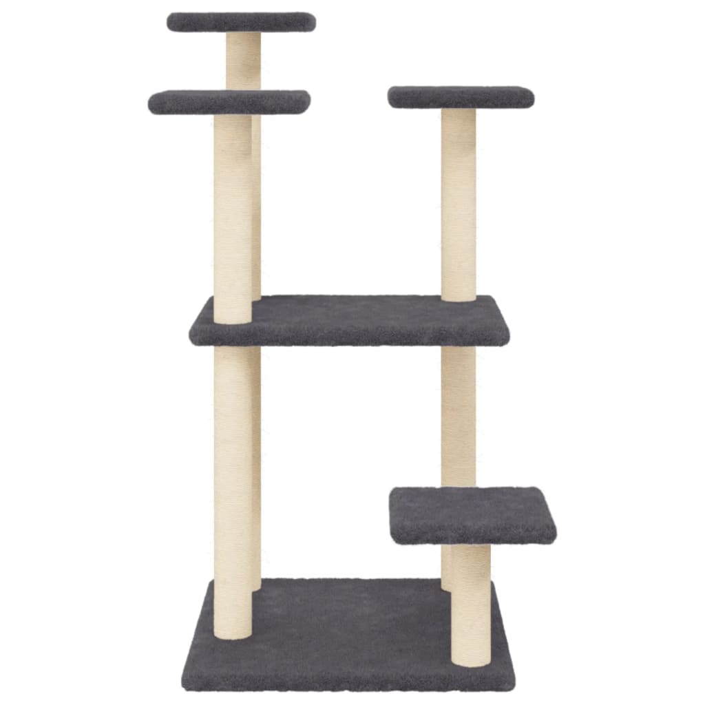 Sötétszürke macskakaparófa emelvényekkel 98,5 cm - Image 4