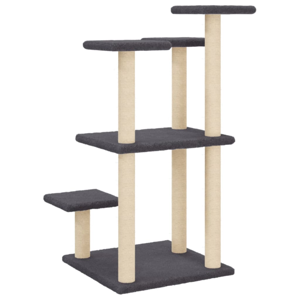 Sötétszürke macskakaparófa emelvényekkel 98,5 cm - Image 5