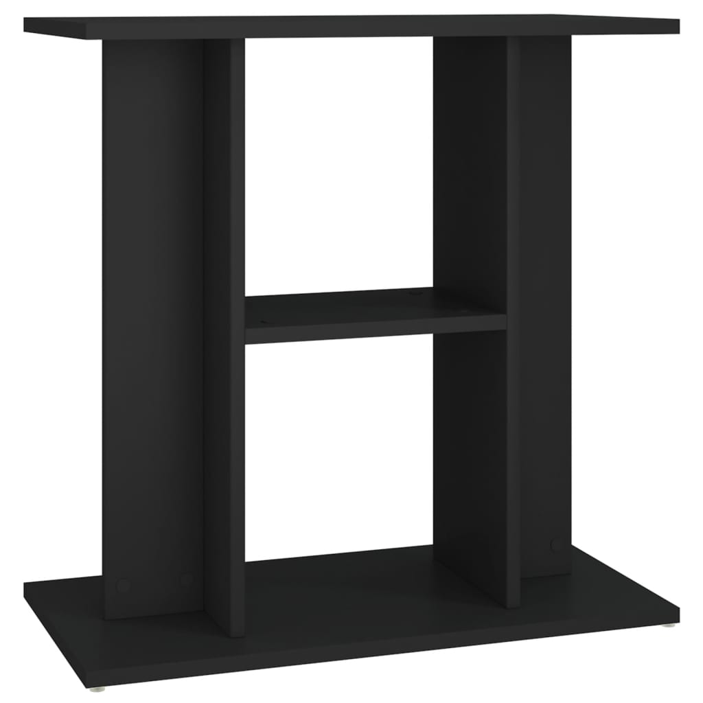 Fekete szerelt fa akváriumi állvány 60x30x60 cm - Image 2