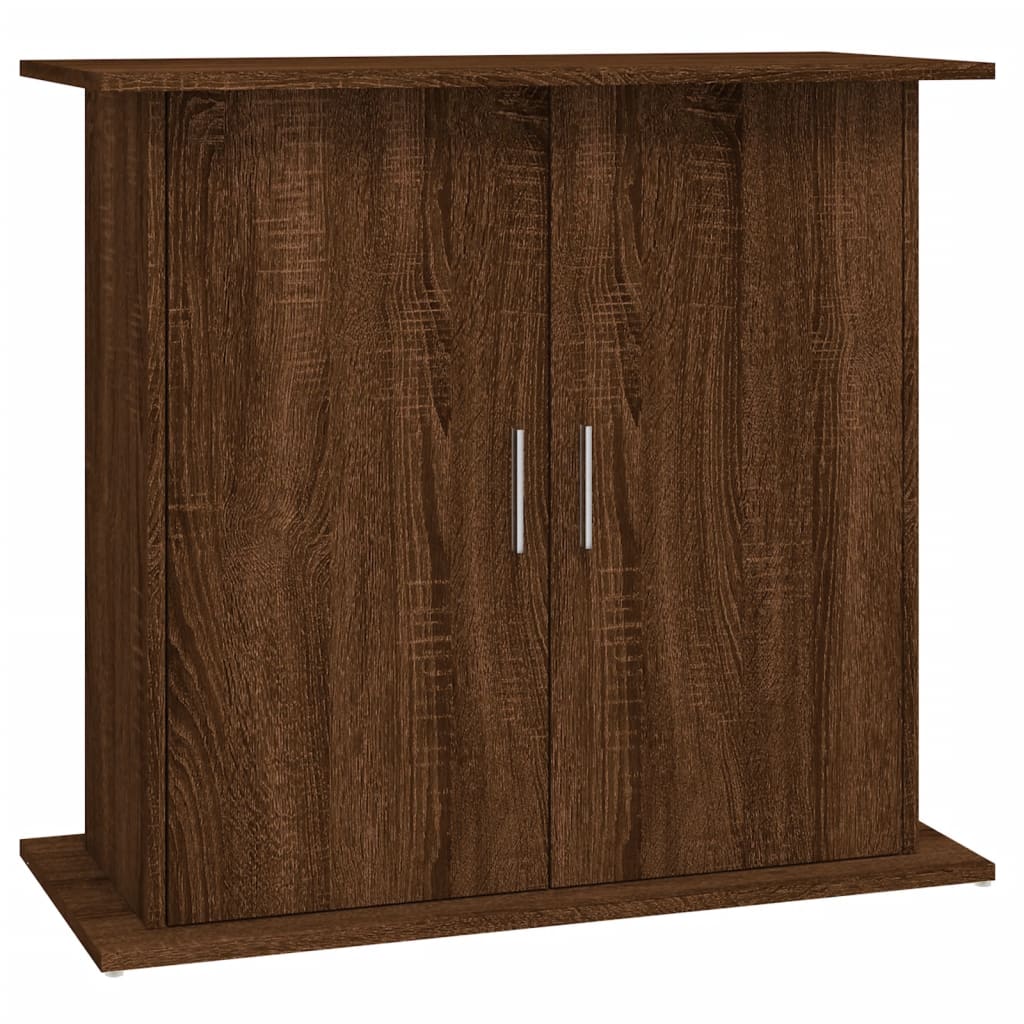 Barna tölgyszínű szerelt fa akváriumi állvány 81x36x73 cm - Image 2
