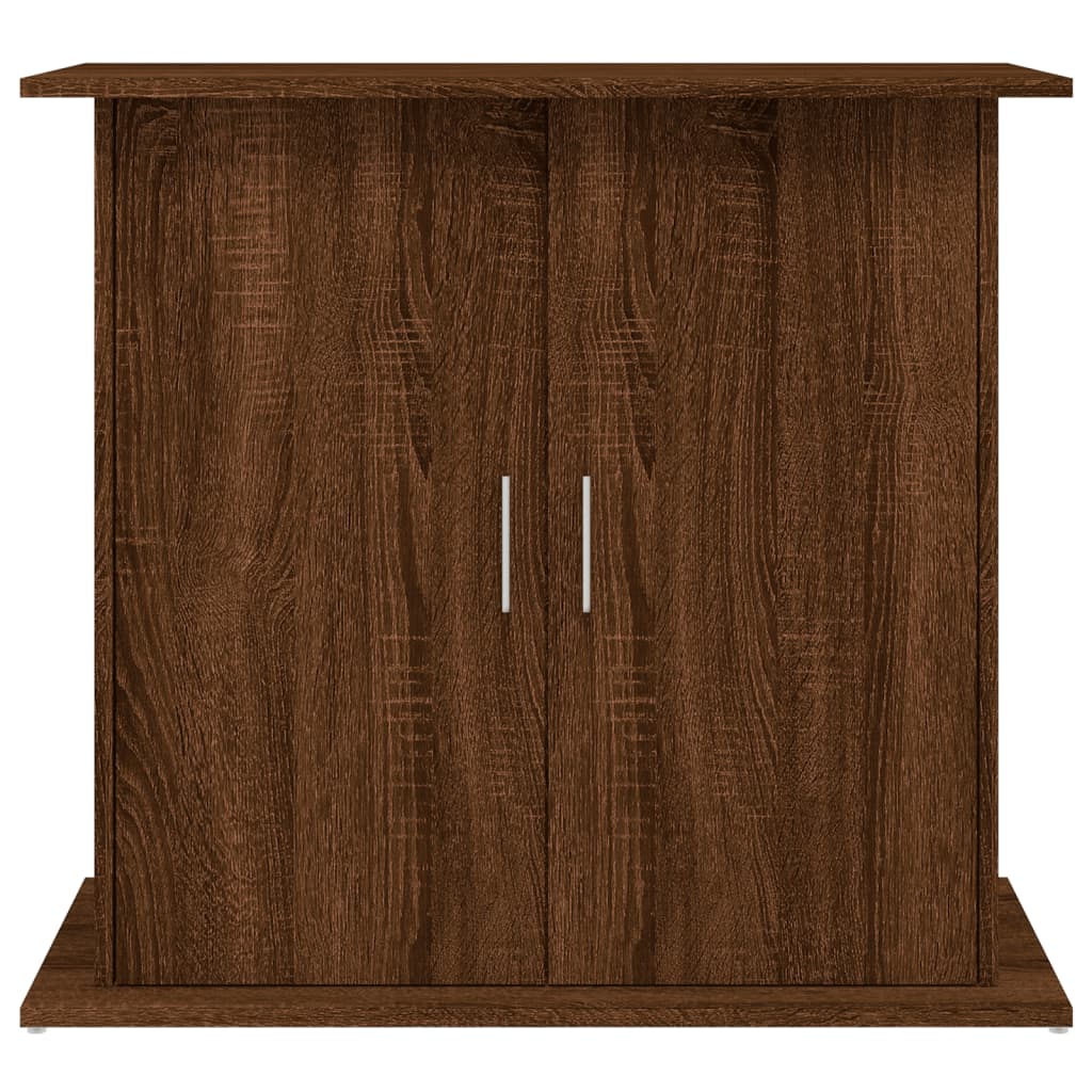 Barna tölgyszínű szerelt fa akváriumi állvány 81x36x73 cm - Image 3