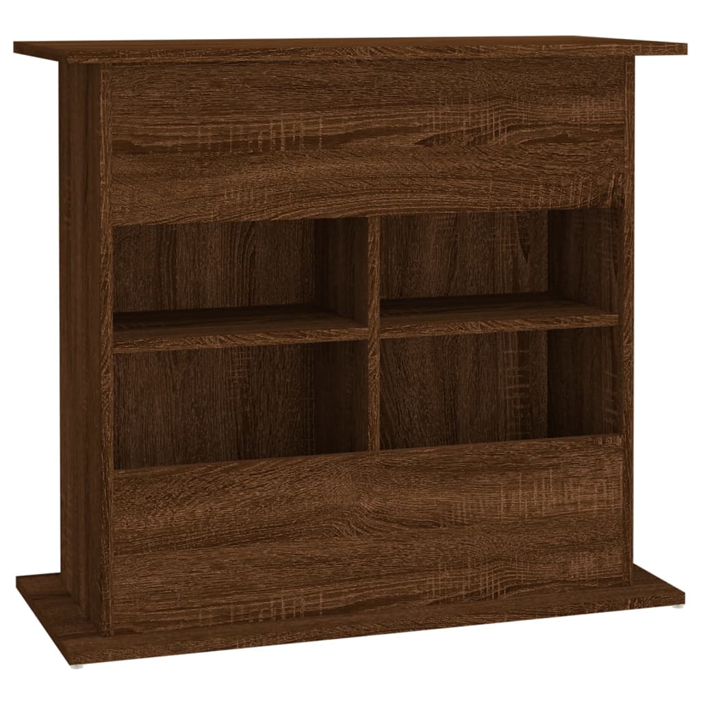 Barna tölgyszínű szerelt fa akváriumi állvány 81x36x73 cm - Image 5