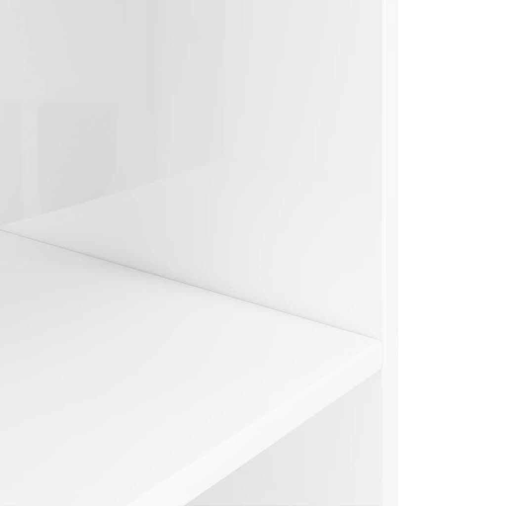 Magasfényű fehér szerelt fa akváriumi állvány 60,5x36x72,5 cm - Image 5