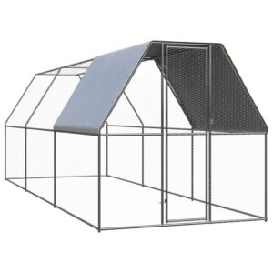 Horganyzott acél tyúkól 2 x 6 x 2 m