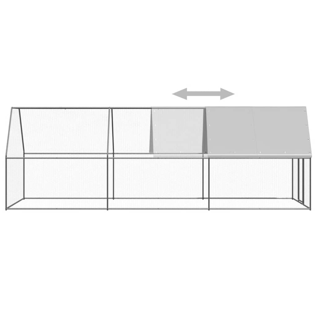 Horganyzott acél tyúkól 2 x 6 x 2 m - Image 4