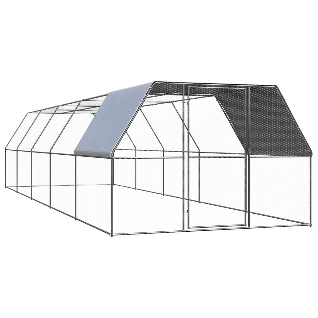 Horganyzott acél tyúkól 3 x 10 x 2 m