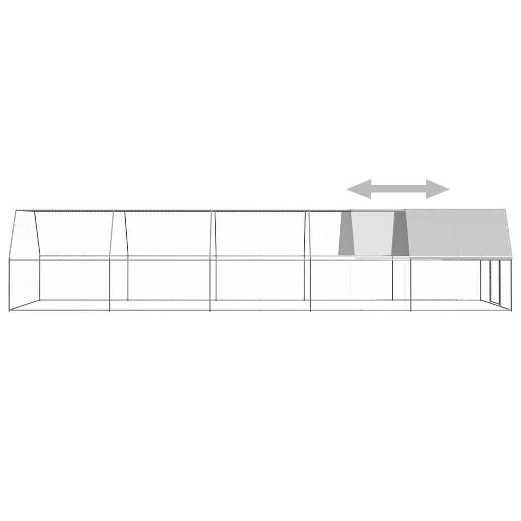 Horganyzott acél tyúkól 3 x 10 x 2 m - Image 4