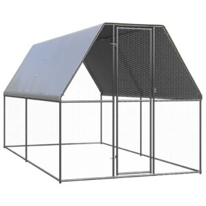 Horganyzott acél tyúkól 2x4x2 m