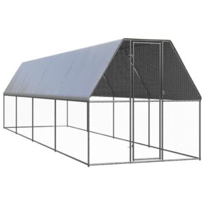 Horganyzott acél tyúkól 2x8x2 m