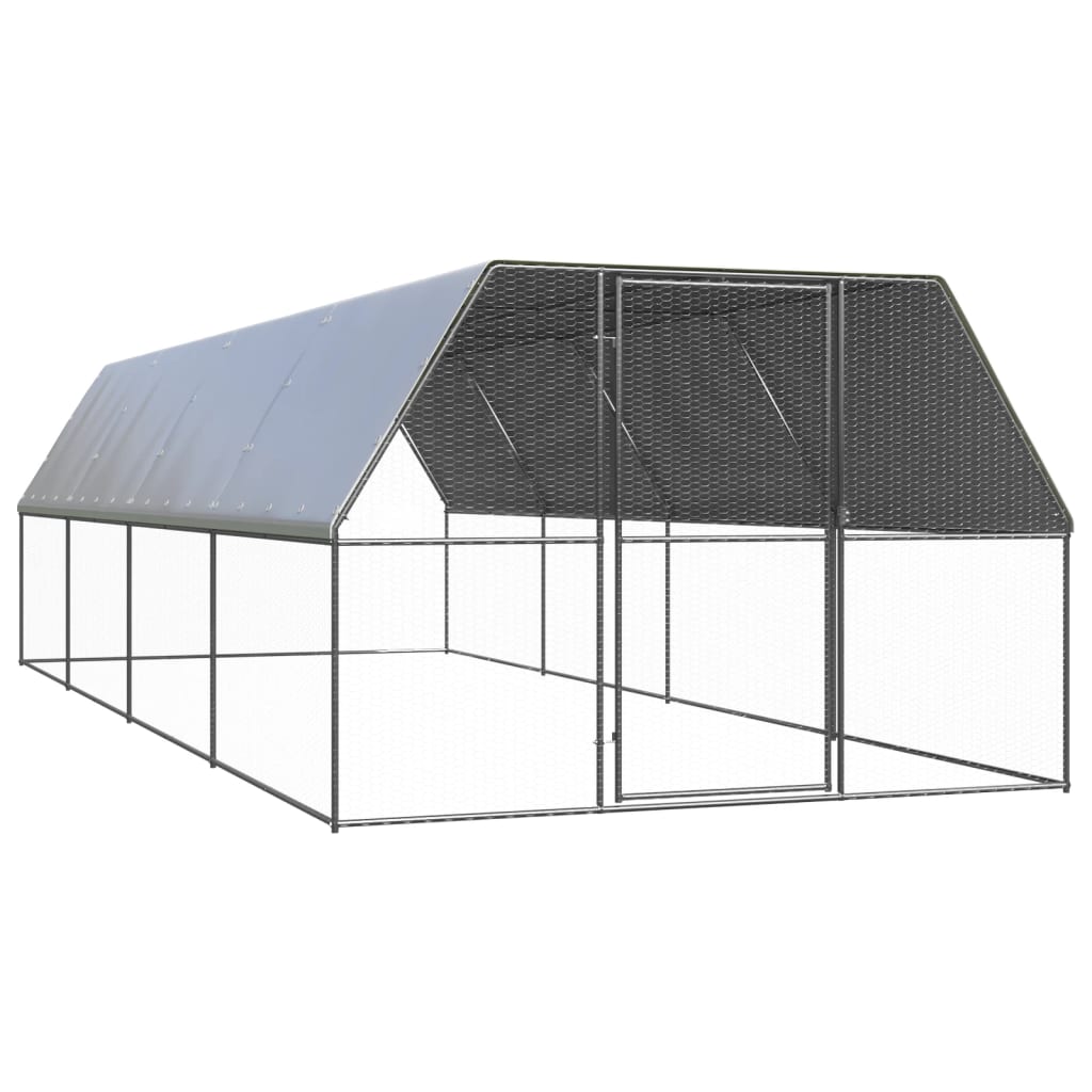 Horganyzott acél tyúkól 3x8x2 m