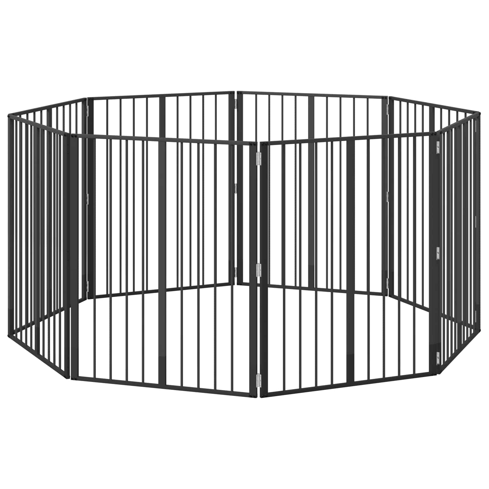 Kutya Kapu 8 db Fekete 80 x 100 cm Horganyzott Acél - Image 2