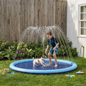 Fröcskölőpad gyerekeknek és kutyáknak Kék Ø150 x 10 cm PVC